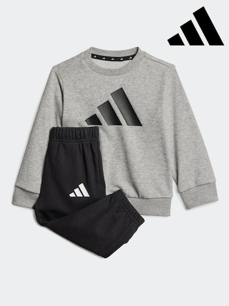 adidas Grey Infant Essentials Sweatshirt and Joggers Set (E66828) | £28