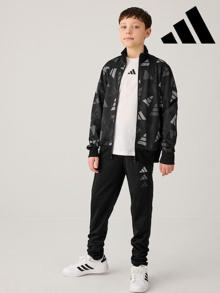 adidas Black All Over Print Tracksuit (E66831) | £45
