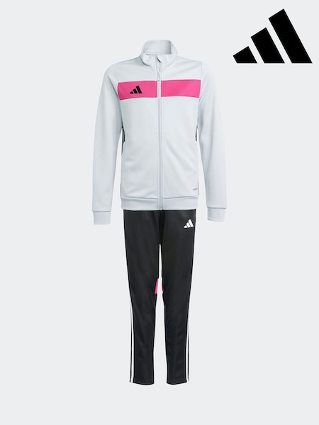adidas Grey Chrome Tiro Essentials Tracksuit (E66833) | £40