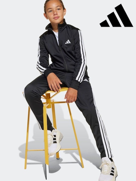 adidas Black 3 Stripe Tracksuit (E66834) | £40