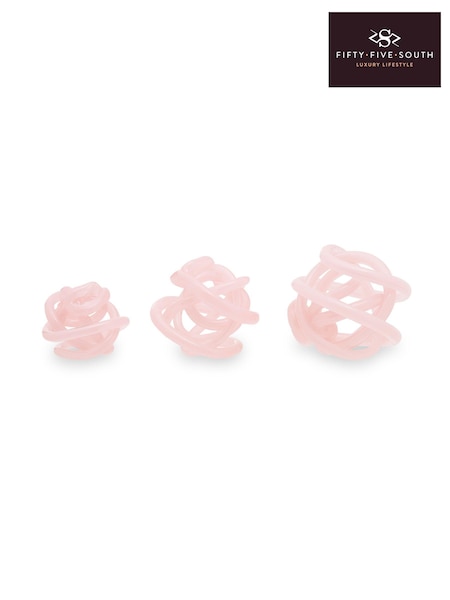 Fifty Five South Pink Knot Decor Glass Ornament (E66937) | £55