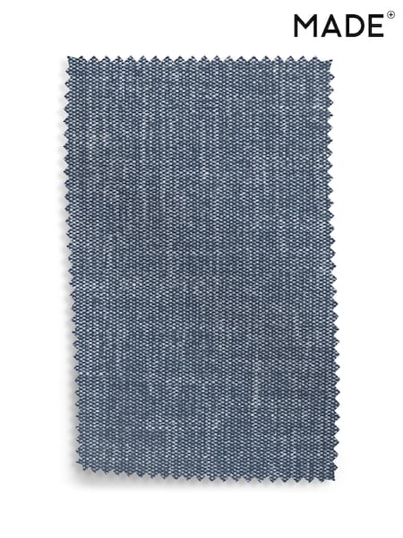 MADE.COM Denim Blue Soft Chenille Easy Clean Upholstery Swatch (E66962) | £0