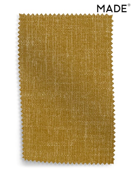 MADE.COM Yellow Ochre Soft Chenille Easy Clean Upholstery Swatch (E66963) | £0