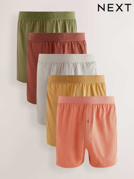 Green/ Rust/ Orange 5 Pack Loose Boxers 5 Pack (E67010) | £31