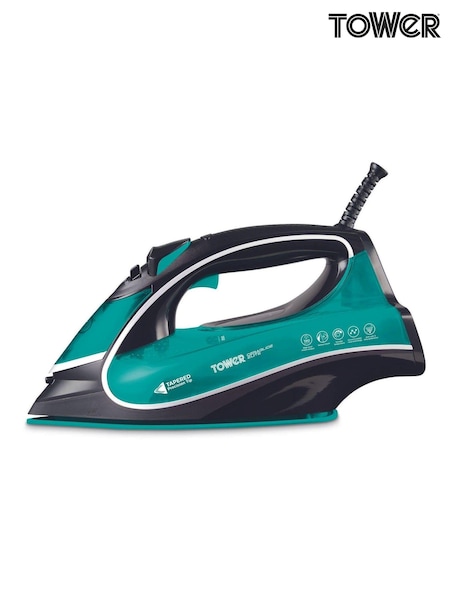 Tower Black and Teal Ceraglide One Temp Steam Iron (E67047) | £50