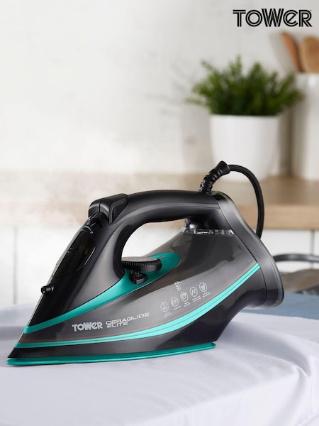 Tower Black and Teal Ceraglide 3100W Iron (E67048) | £40