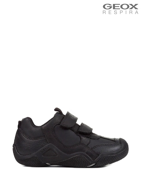 Geox J Wader A Touch Fastening Black Shoes (E67131) | £53