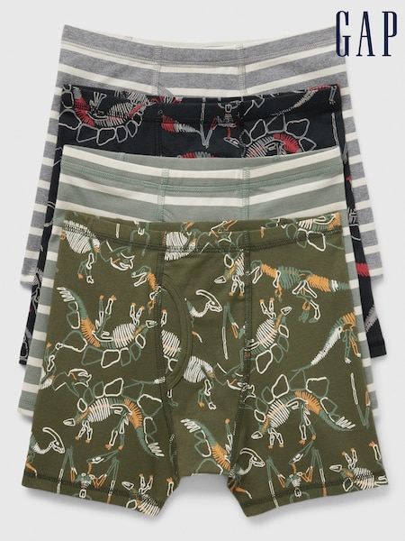 Gap Green Boxer Briefs 4 Pack (4-13yrs) (E67400) | £20