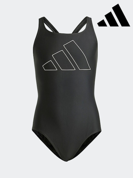 adidas Black Performance Big Bars Swimsuit (E67447) | £23