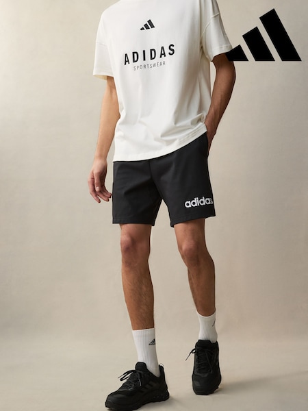 adidas Black Essentials Linear Single Jersey Shorts (E67461) | £25