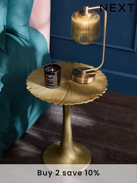 Gold Cast Metal Flower Side Table (E67479) | £199