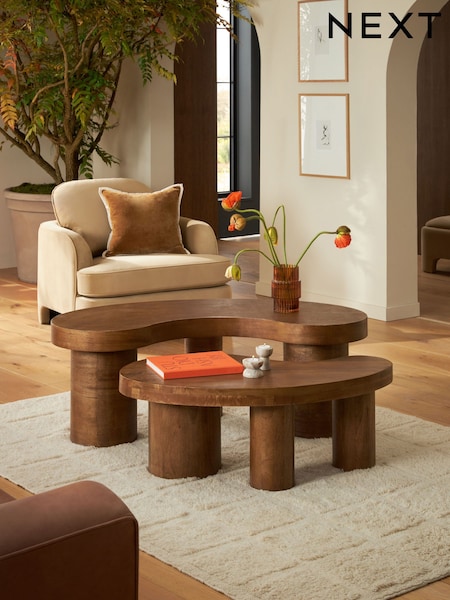 Dark Jelly Bean Small Mango Wood Coffee Table (E67491) | £425