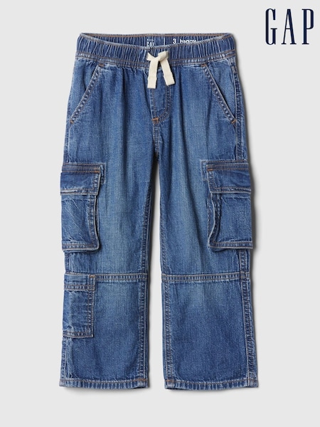 Gap Blue Cargo Baggy Jeans (6mths-5yrs) (E67520) | £25