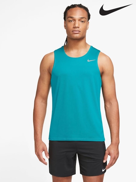 Nike Cactus Blue Dri-FIT Miler Running Vest Top (E67607) | £28