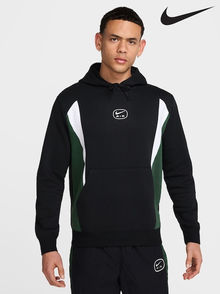 Nike Black Yellow Air Fleece Pullover Hoodie (E67663) | £65