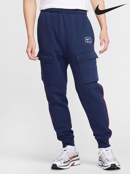 Nike Comet Blue Sportswear Air Fleece Cargo Joggers (E67665) | £65