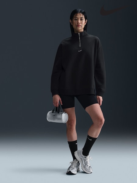 Nike Black Sportswear Quarter-Zip Sweatshirt (E67689) | £60