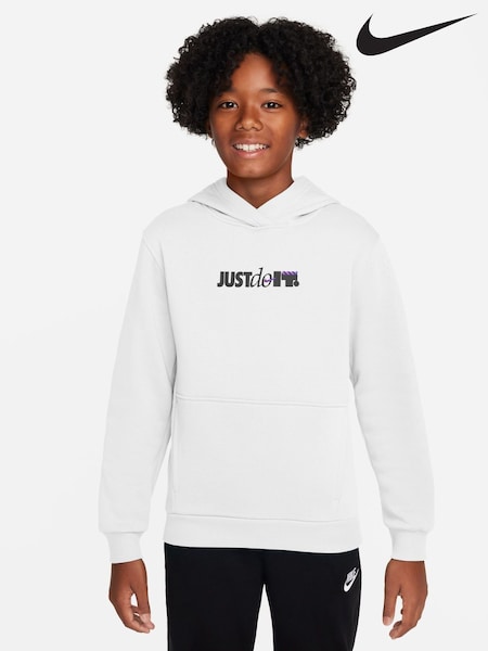 Nike White Club Fleece JDI Hoodie (E67764) | £43
