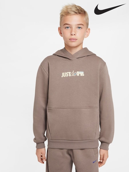 Nike Mink Brown Club Fleece JDI Hoodie (E67780) | £43