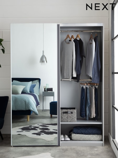 Grey Grey Sloane Collection Glass Fitted Wardrobe (E67835) | £1,075