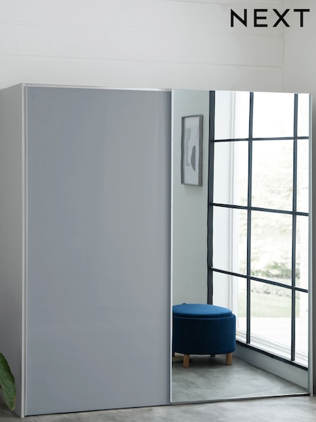 Grey Grey Sloane Collection Glass Fitted Wardrobe (E67837) | £1,250