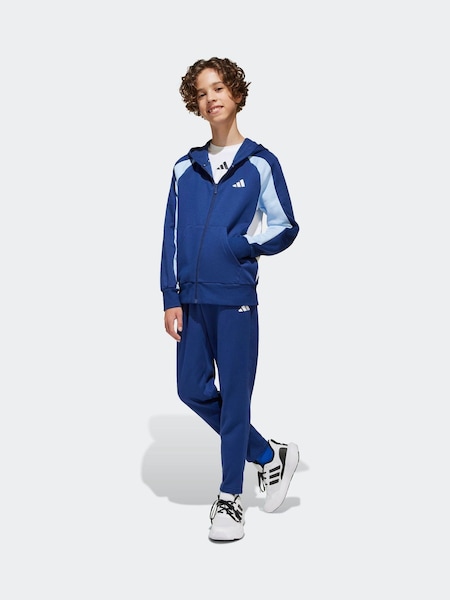 adidas Blue Colour Block Fleece Tracksuit (E67879) | £45