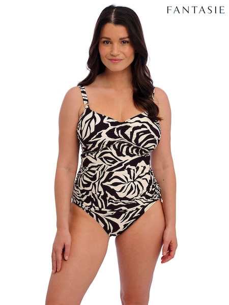 Fantasie Black  Cream Aruba Nights Underwire Adjustable Side Tankini (E67933) | £80