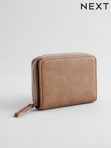 Tan Brown Print Mini Purse (E68078) | £14