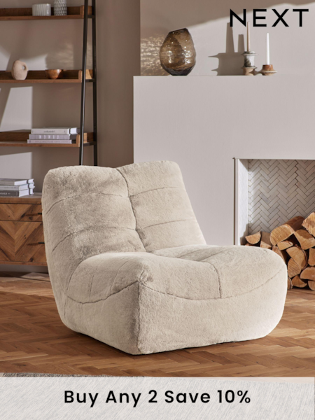 Oslo Faux Fur Mink Natural Lucca Swivel Pillow Accent Chair (E68189) | £475