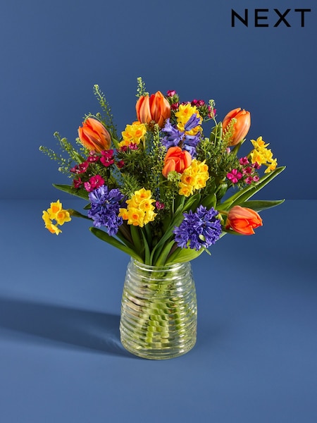 Bright Tulip and Narcissi Fresh Flower Letterbox Bouquet (E68210) | £25