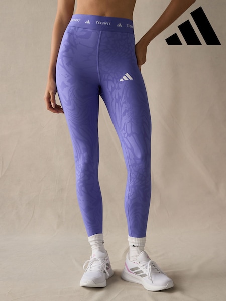 adidas Blue Techfit Print 7/8 (E68346) | £38