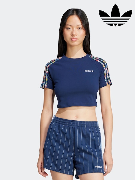 adidas Originals Blue Blue Liberty London T-Shirt (E68362) | £33