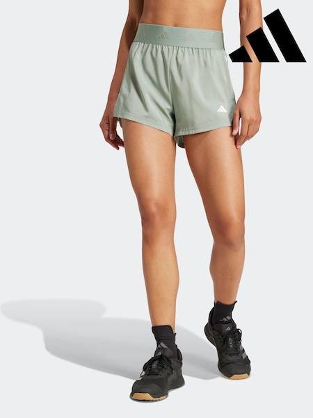 adidas Light Grey Hyperglam Woven Shorts (E68363) | £23