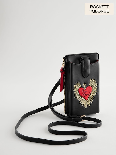 Rockett St George Black PU Cross-Body Phone Holder (E68393) | £26