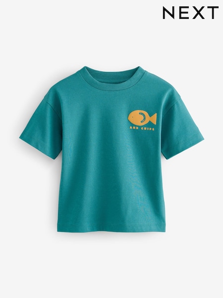 Green Fish Simple Short Sleeve T-Shirt (3mths-7yrs) (E68407) | £3.50 - £5.50