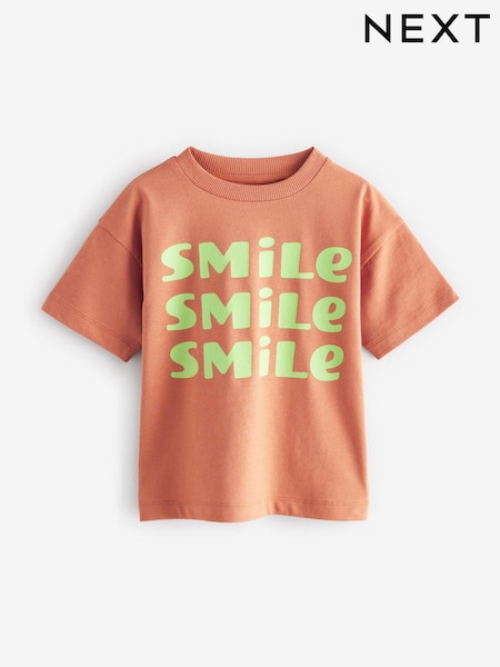 Rust Brown Simple Short Sleeve T-Shirt (3mths-7yrs) (E68414) | £3.50 - £5.50