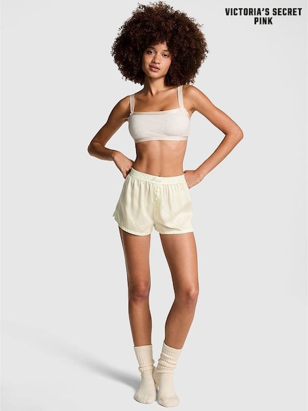 Victoria's Secret PINK Creamer White Diamante Pyjama Shorts (E68630) | £25