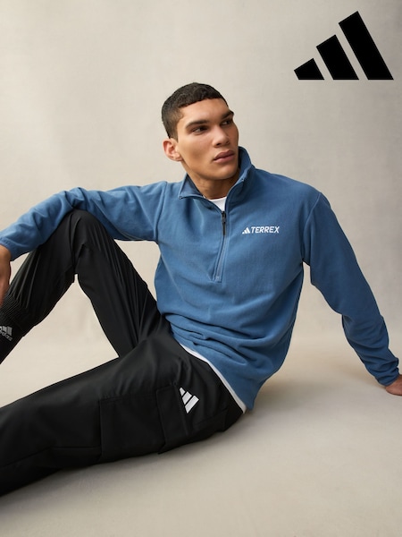adidas Blue Essentials 1/2 Zip Fleece Jacket (E68866) | £35