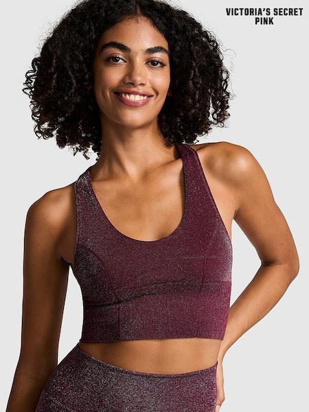 Victoria's Secret PINK Purple Rose Shine Sports Bra (E68880) | £29 - £30