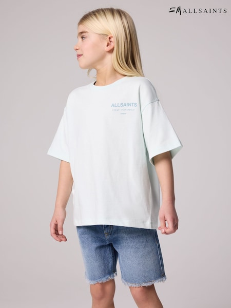 smALLSAINTS Light Blue Oversized Girls Underground Crew T-Shirt (E69165) | £22 - £26
