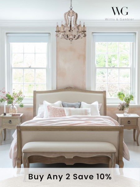 Willis & Gambier Oak Camille Wooden & Upholstered With Footend Bed (E69308) | £1,690 - £1,860