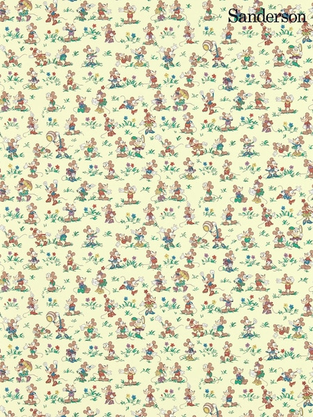 Sanderson Rhubarb  Custard Mickey & Minnie Wallpaper Sample (E69415) | £1