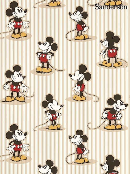Sanderson Peanut Mickey Stripe Wallpaper Sample (E69426) | £1