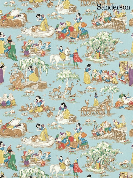 Sanderson Puddle Blue Snow White Wallpaper Sample (E69431) | £1