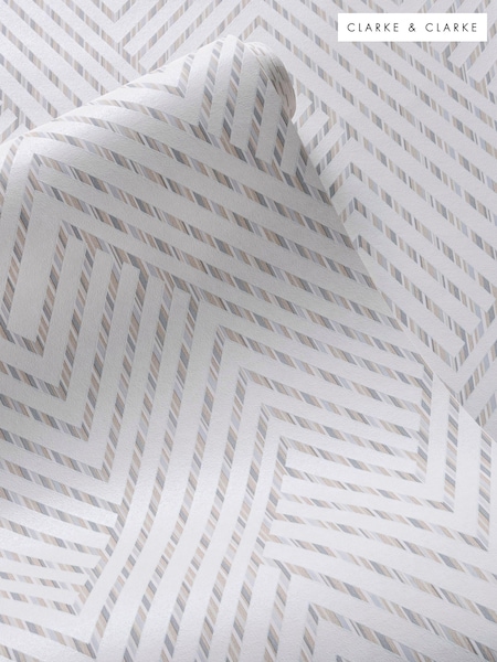 Clarke and Clarke Grassetto Ivory Grassetto Wallpaper Sample (E69459) | £1