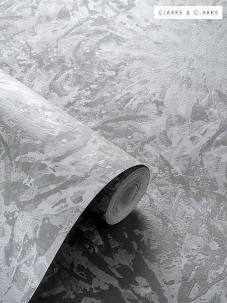 Clarke and Clarke Dipinto Pewter Dipinto Wallpaper Sample (E69469) | £1