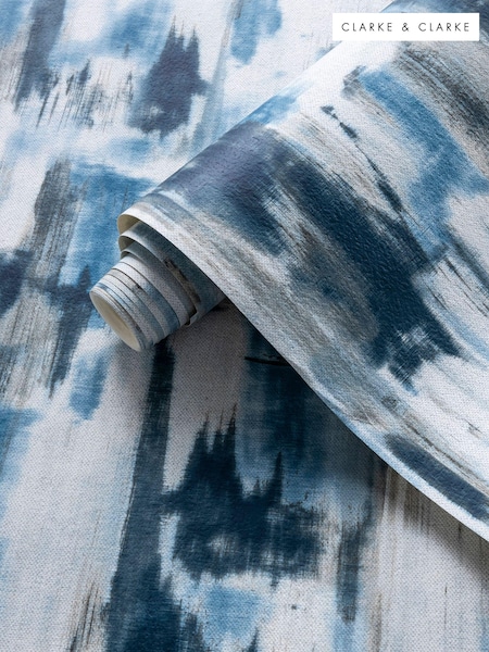 Clarke and Clarke Lagna Midnight Lagna Wallpaper Sample (E69474) | £1