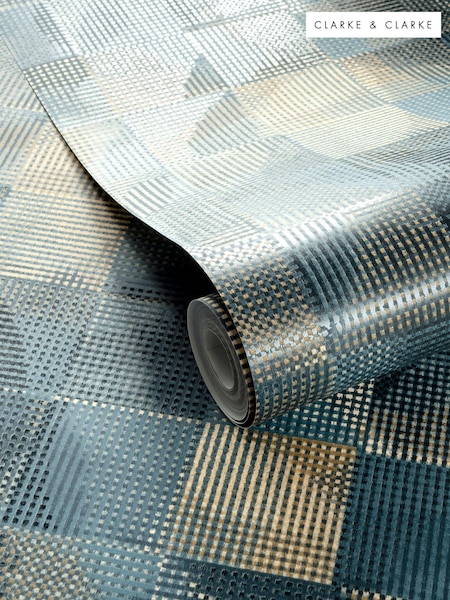 Clarke and Clarke Impatto Midnight Impatto Wallpaper Sample (E69475) | £1