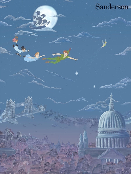 Sanderson Evening Blue Peter Pan Wallpaper Sample (E69481) | £1