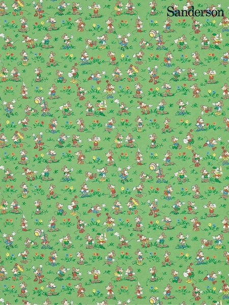 Sanderson Gumball Green Mickey & Minnie Wallpaper Sample (E69492) | £1